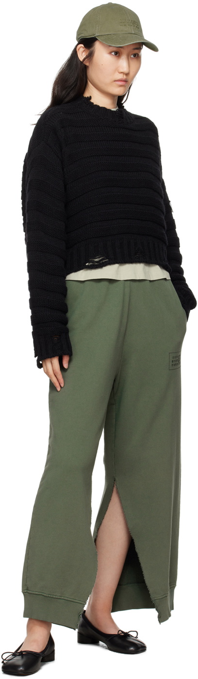 MM6 Maison Margiela Khaki Vented Sweatpants