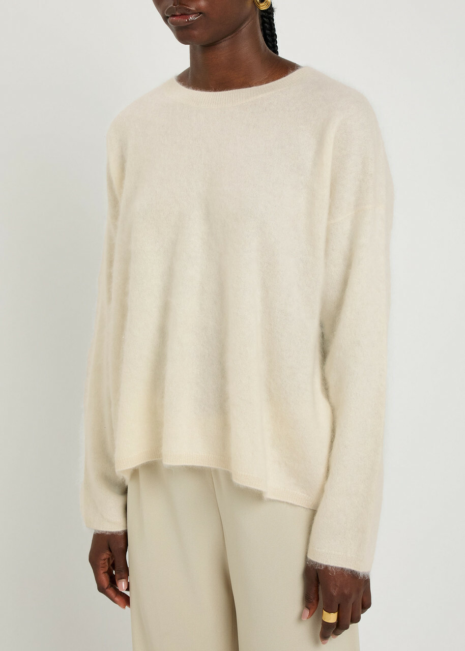 Eileen Fisher Brushed Cashmere Jumper Off White