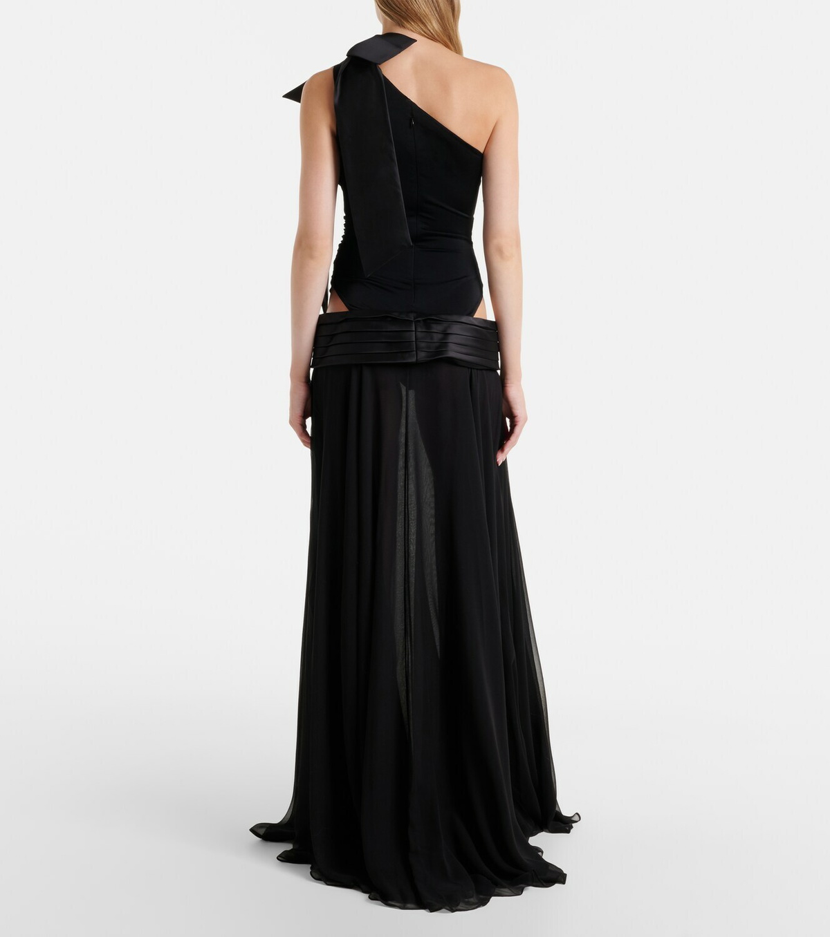 The New Arrivals Ilkyaz Ozel Cutout one-shoulder gown