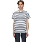 A.P.C. White Striped Michael T-Shirt