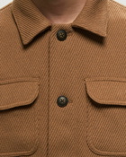 Les Deux Nash 2.0 Wool Hybrid Jacket Brown - Mens - Overshirts