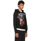 Alexander McQueen Black Skulls and Roses Hoodie