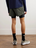 DISTRICT VISION - Aaron Straight-Leg Layered Stretch-Shell Drawstring Shorts - Black