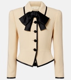 Valentino Bow-detail virgin wool crêpe jacket