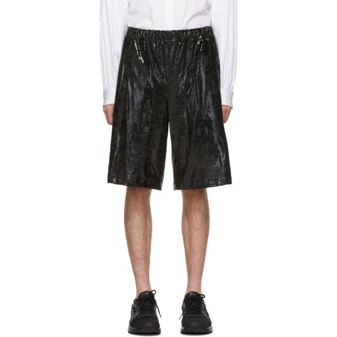 Photo: Comme des Garcons Homme Plus Black Foil Jersey Shorts