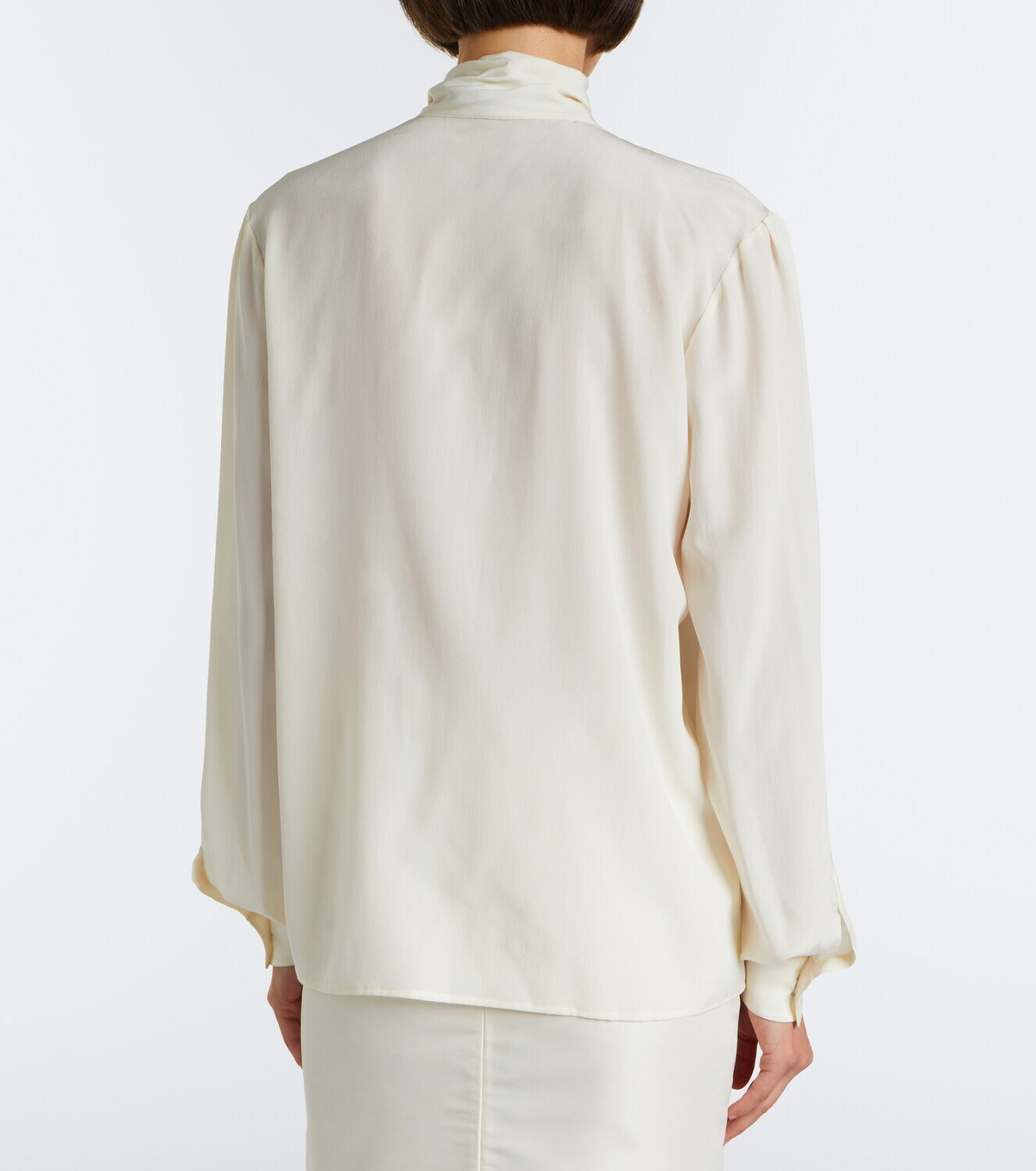 Gucci Tie-neck silk crêpe de chine blouse