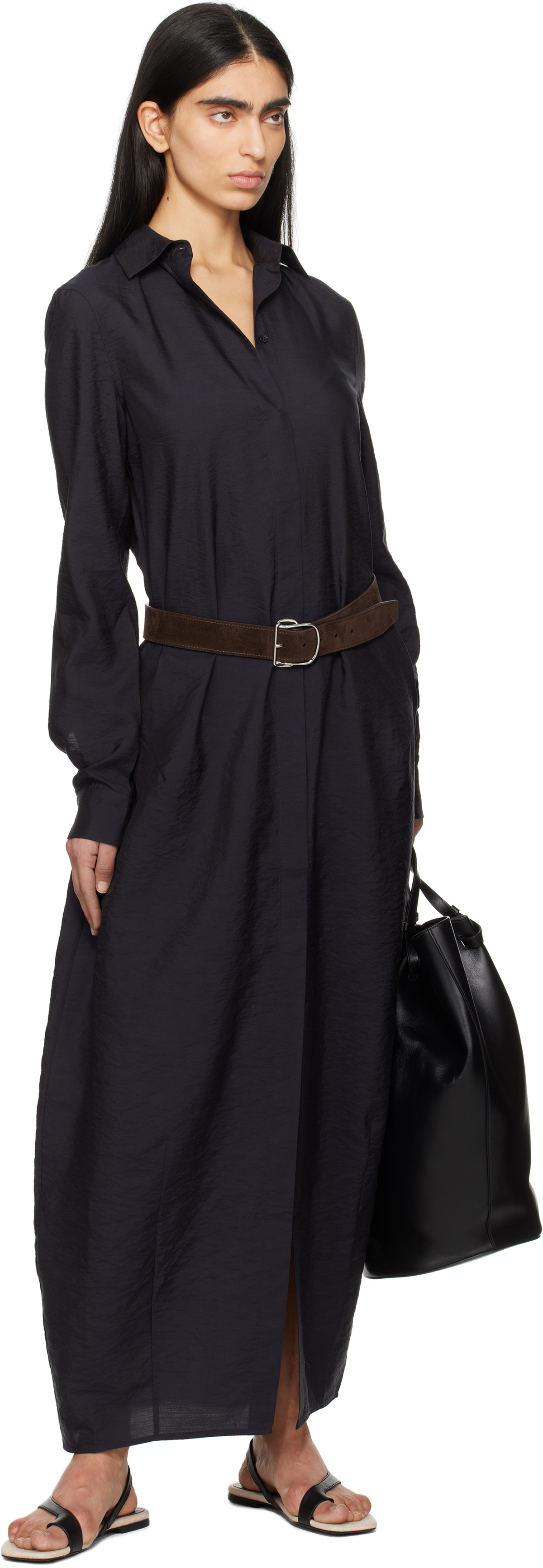 TOTEME Navy Parachute Maxi Dress Toteme