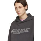 Rhude Black Crystal Logo Hoodie