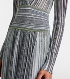 Missoni Striped lamé maxi dress