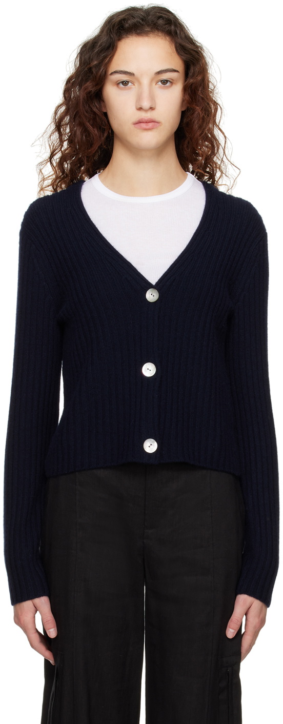 VINCE METAL BUTTON CARDIGAN