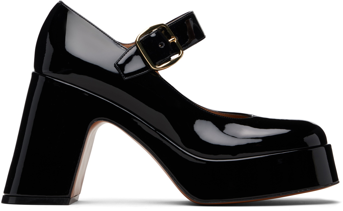 Stella McCartney Black Patent Mary Jane Heels