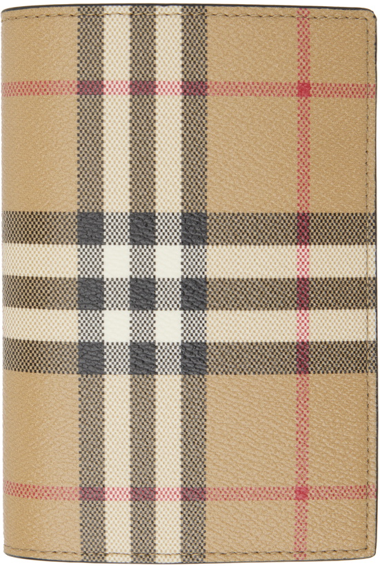 Photo: Burberry Beige & Black Check Passport Holder