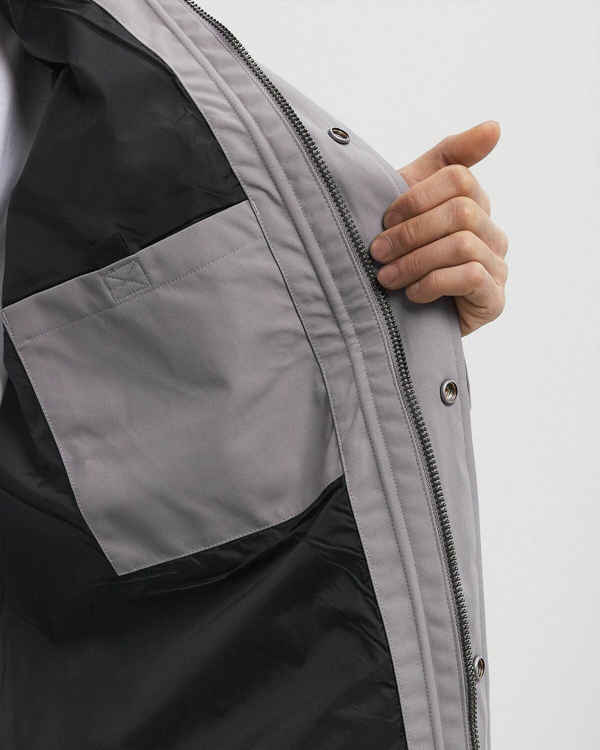 Carhartt WIP Clapton Jacket Grey Mens Windbreaker