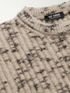 Raf Simons - Space-Dyed Ribbed-Knit Sweater - Neutrals