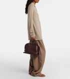 The Row Agnes 12 leather top-handle bag