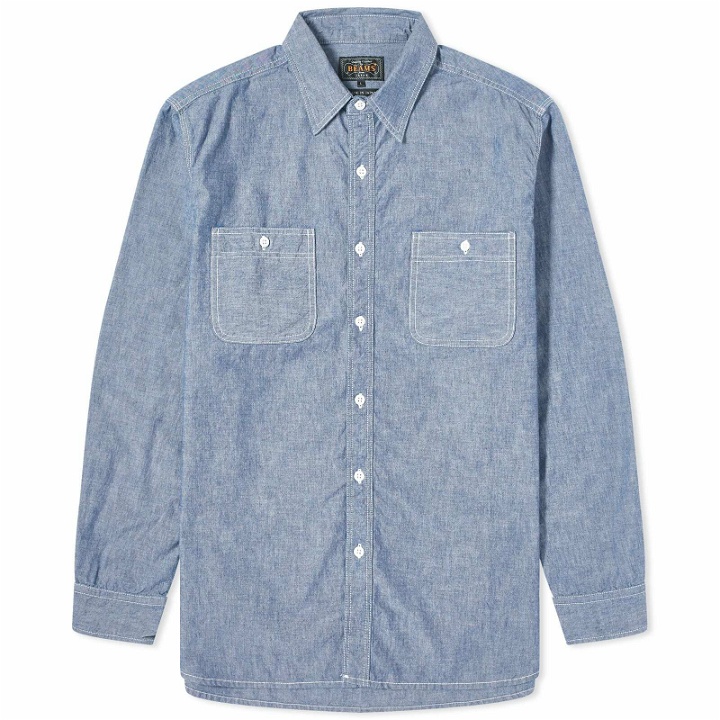 Photo: Beams Plus Men's Chambray Work Shirt in Blue