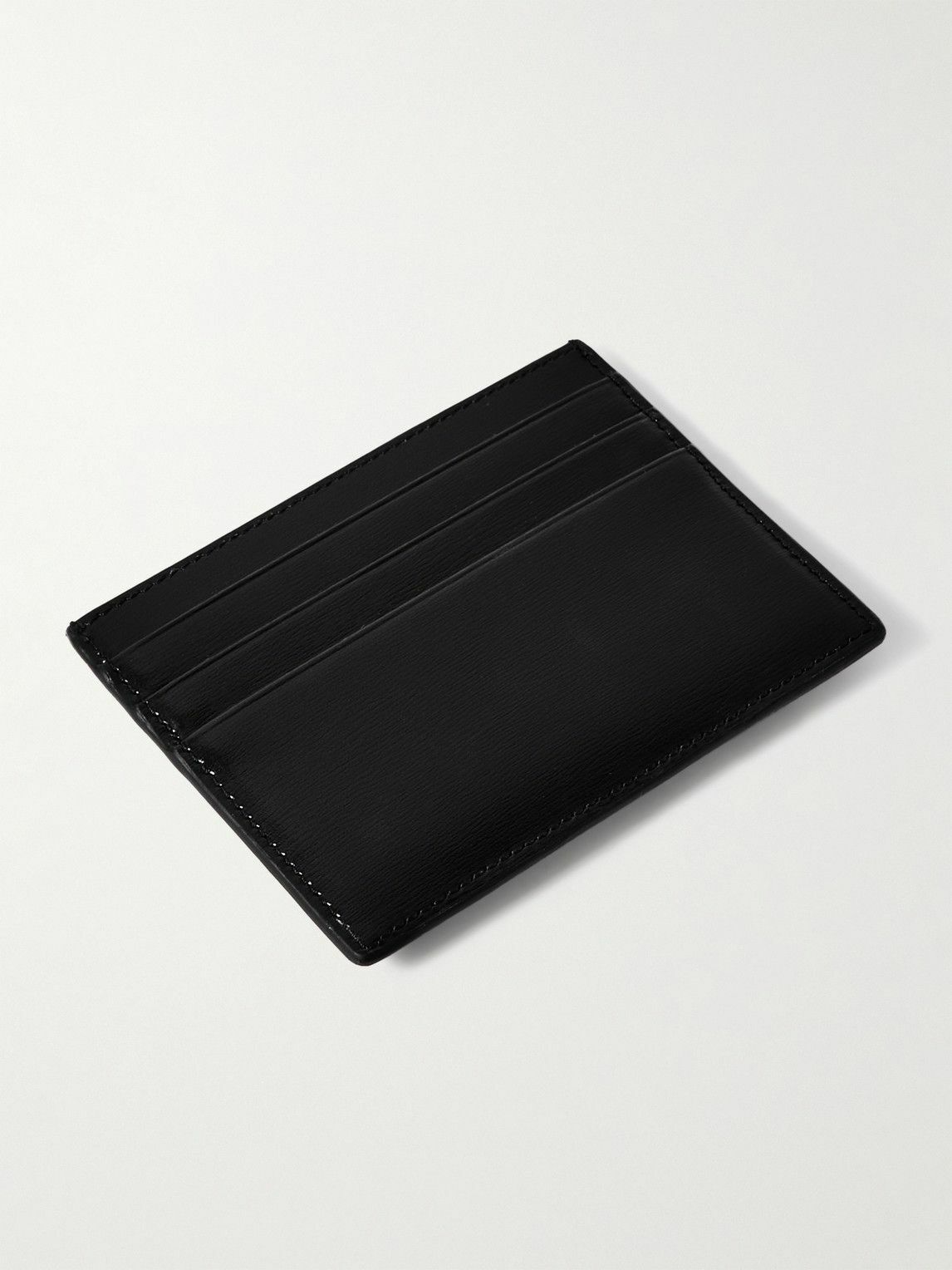 CELINE - Logo-Embellished Textured-Leather Cardholder