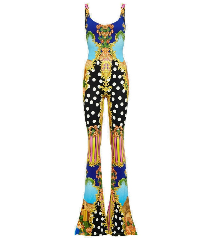 Photo: Versace Medusa Palm Springs flared jumpsuit