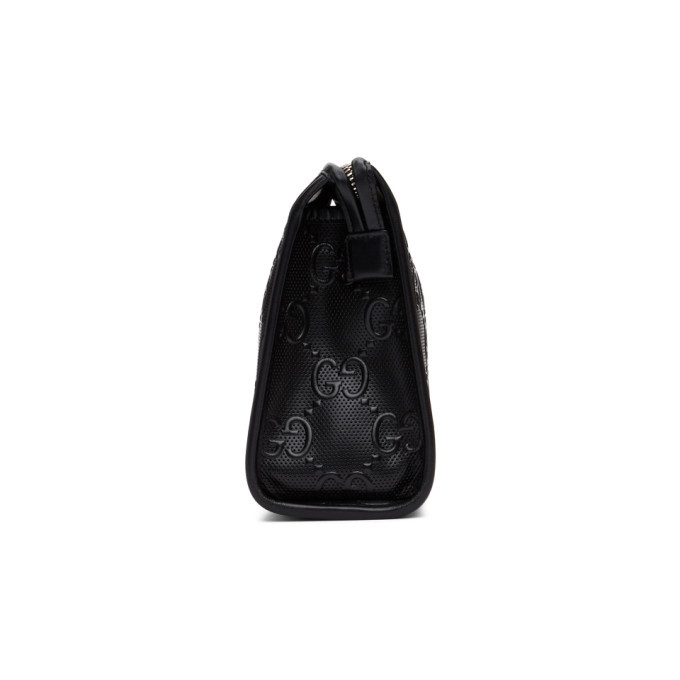 【GUCCI 】GG Tennis 20 Embossed Strap Pouch Clutch Bag Gucci Black GG Embossed Tennis Pouch Gucci