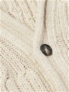 Loro Piana - Slim-Fit Cable-Knit Cotton Cardigan - Neutrals