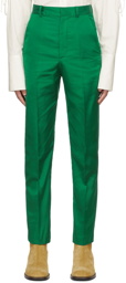 Carlota Barrera Green Polyester Trousers