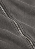 Our Legacy Shrunken Zip-through Cotton-knit Jumper Grey