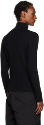 Moncler Black Lambskin Trim Sweater