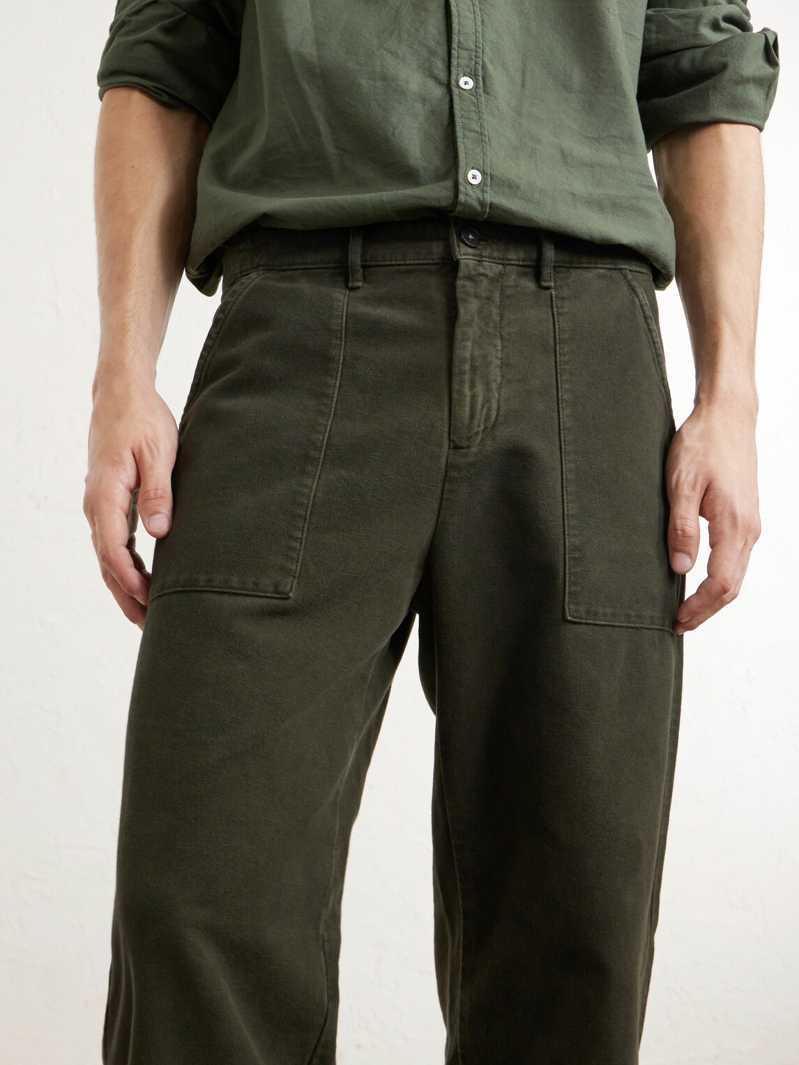 Massimo Alba - New Regata Straight-Leg Brushed Cotton Trousers - Green