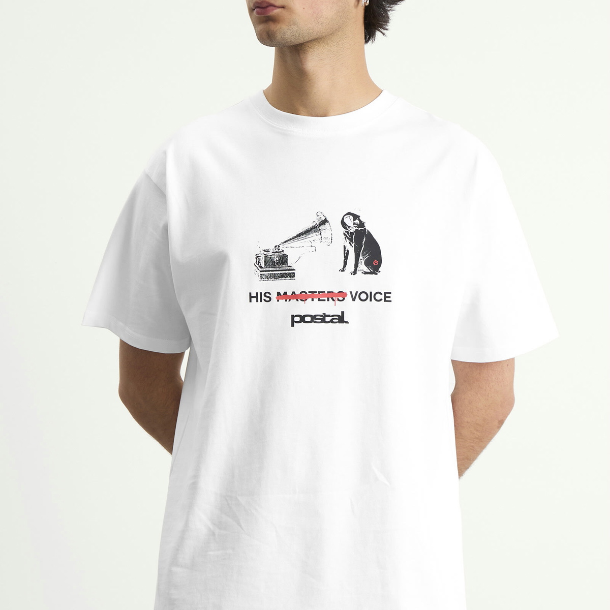 POSTAL Men's His Masters Voice T-Shirt in White