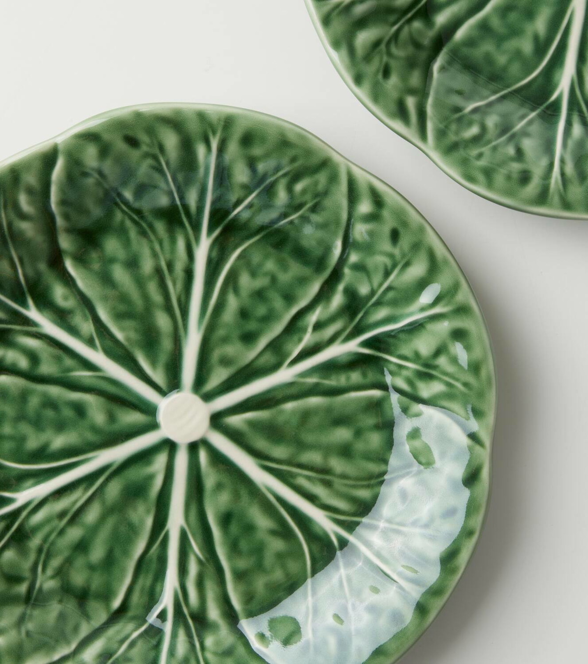 Bordallo Pinheiro Couve set of 4 ceramic dessert plates