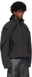 HELIOT EMIL Black & Gray Custos Fleece Jacket