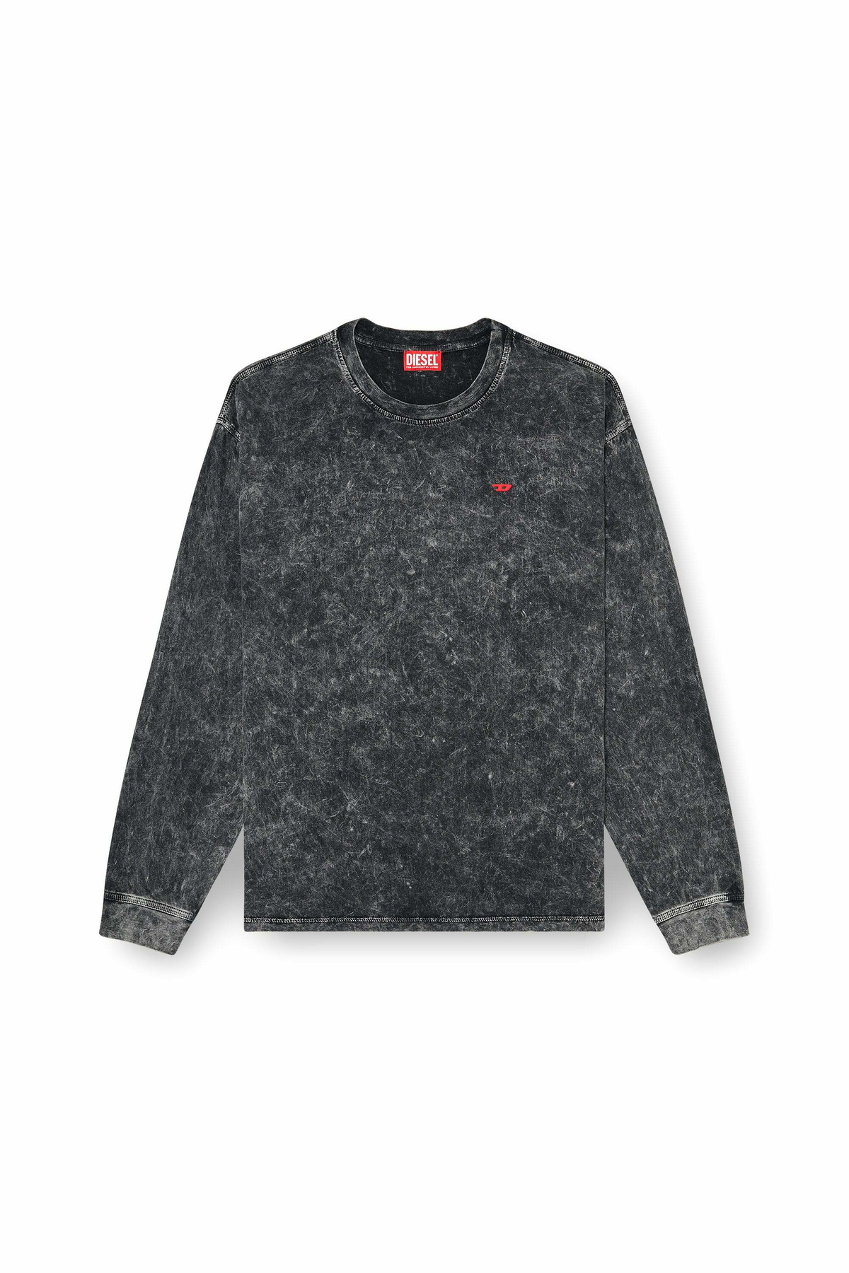 Diesel Long sleeve top with treated effect - T-Shirts - Man -