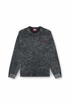 Diesel Long sleeve top with treated effect - T-Shirts - Man -