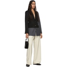 Loewe Grey and Black Wool Bicolor Blazer