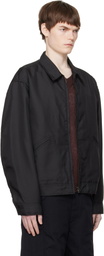 nanamica Black Polyester Twill Deck Jacket