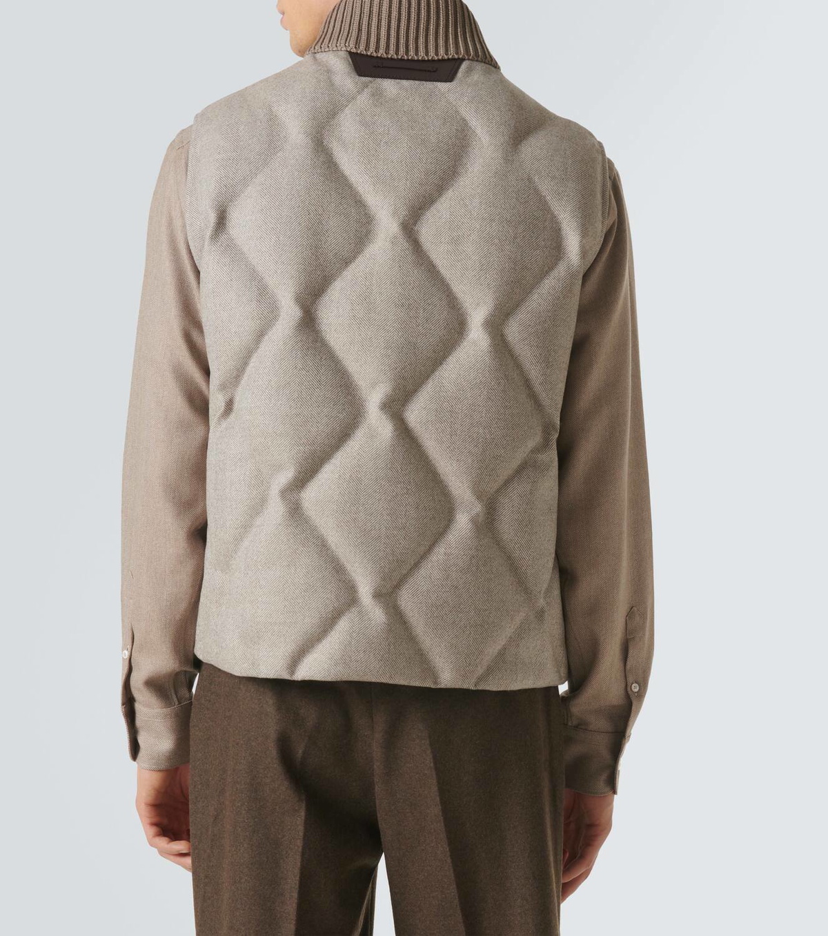 Berluti Herringbone wool puffer vest