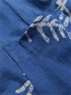 Post-Imperial - Ijebu Camp-Collar Printed Cotton Shirt - Blue