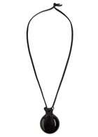 Lemaire Castanet Mirror Resin and Leather Necklace - Black - One Size