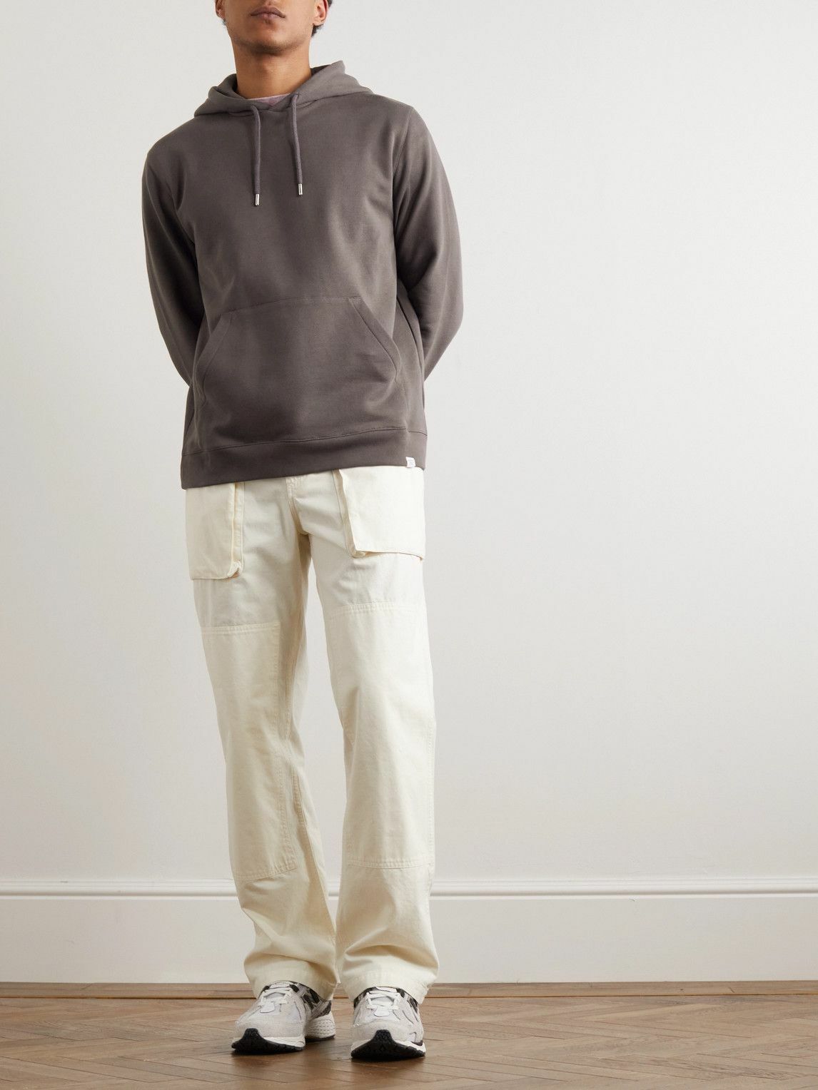 Norse Projects Vagn Cotton Jersey Hoodie Brown Norse Projects