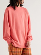 Acne Studios - Logo-Embroidered Organic Cotton-Jersey Sweatshirt - Pink