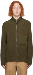Jacquemus Green Le Raphia 'Le Cardigan Arco' Sweater
