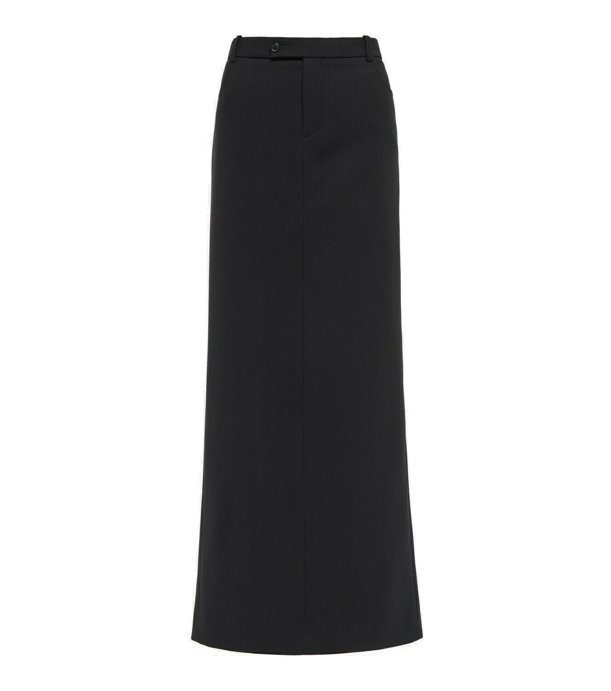【関税&送料込】Saint Laurent Black Wool Skirt P00711154.jpg