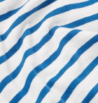 Officine Generale - Striped Cotton and Linen-Blend T-shirt - White