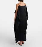 The Row Kylo ruffled silk midi dress