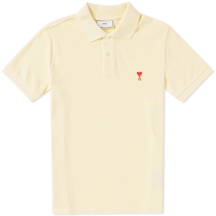 Photo: AMI Heart Embroidered Polo Yellow