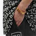 Balenciaga Men's Chain Logo Bracelet in Gold