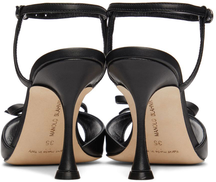 Manolo Blahnik Black Pertinaxa Heeled Sandals Manolo Blahnik