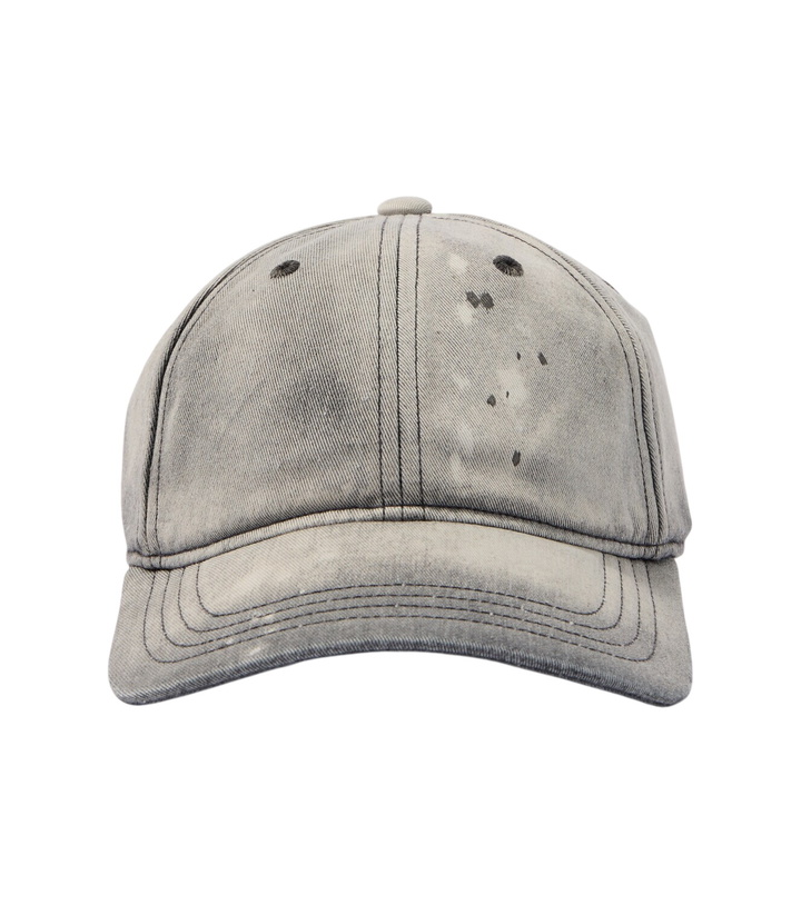 Photo: Our Legacy Distressed denim baseball cap