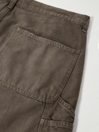 John Elliott - Straight-Leg Distressed Paint-Splattered Cotton-Canvas Trousers - Brown