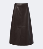 'S Max Mara Paneled coated jersey midi skirt